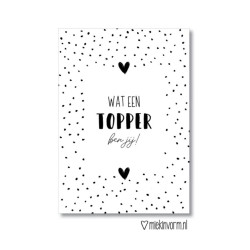 kaart topper jij hart