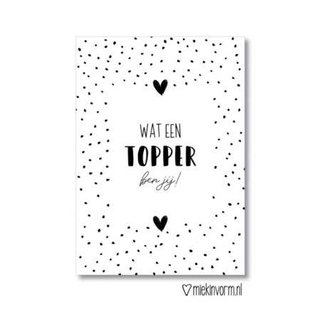 kaart topper jij hart
