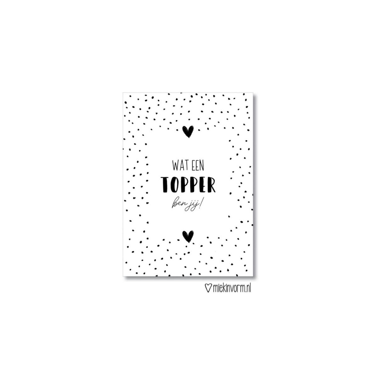 kaart topper jij hart