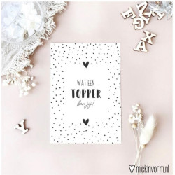 kaart topper jij hart