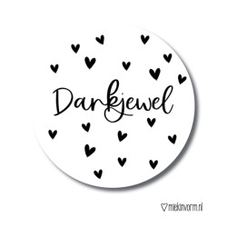 sticker dankjewel hartjes