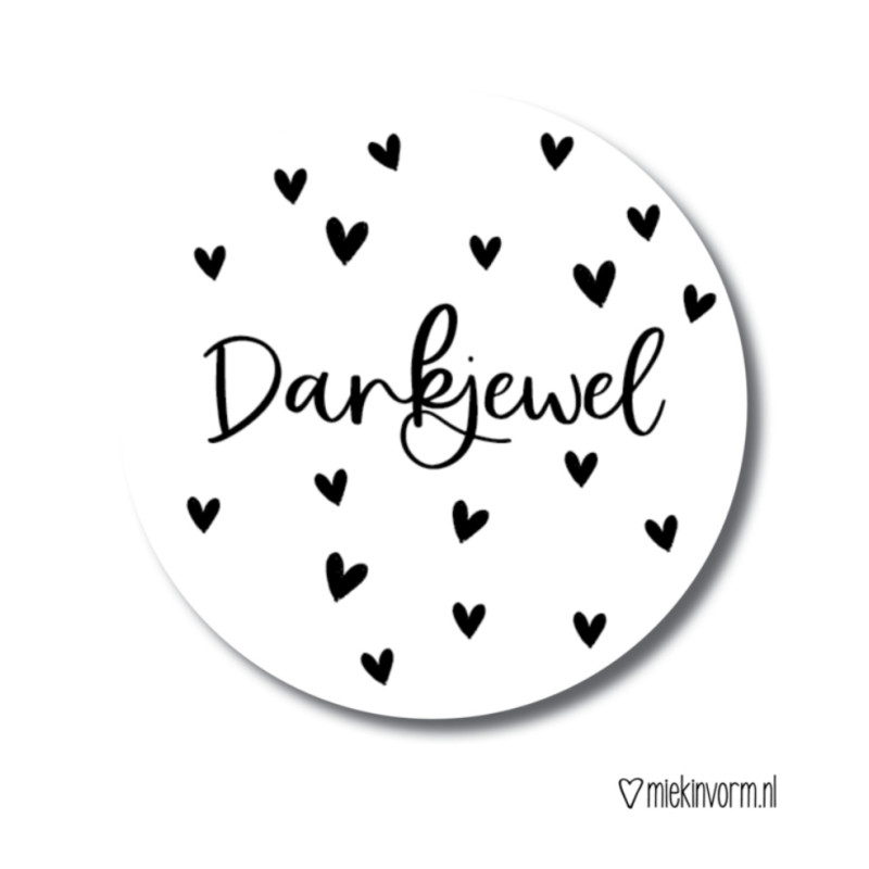 sticker dankjewel hartjes