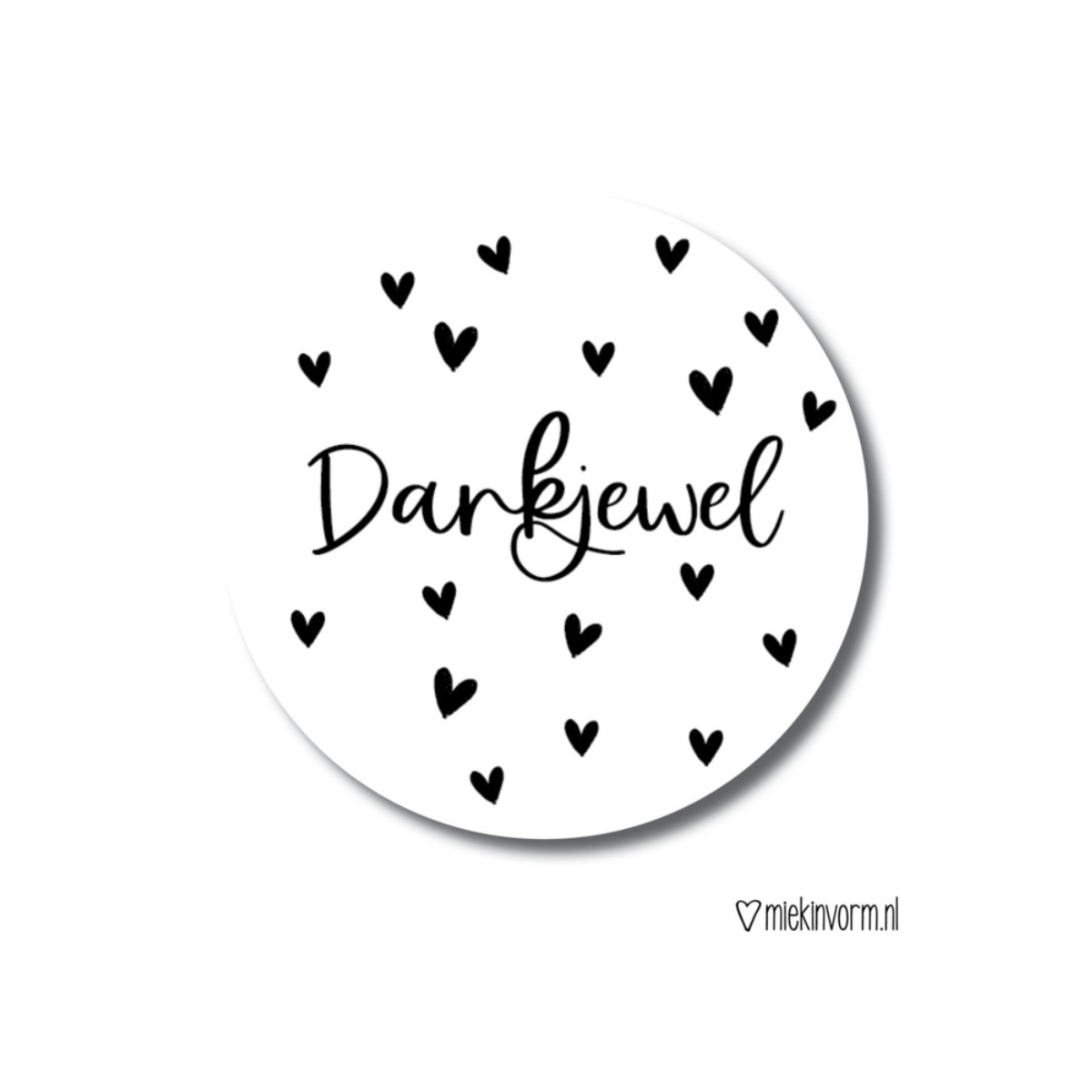sticker dankjewel hartjes