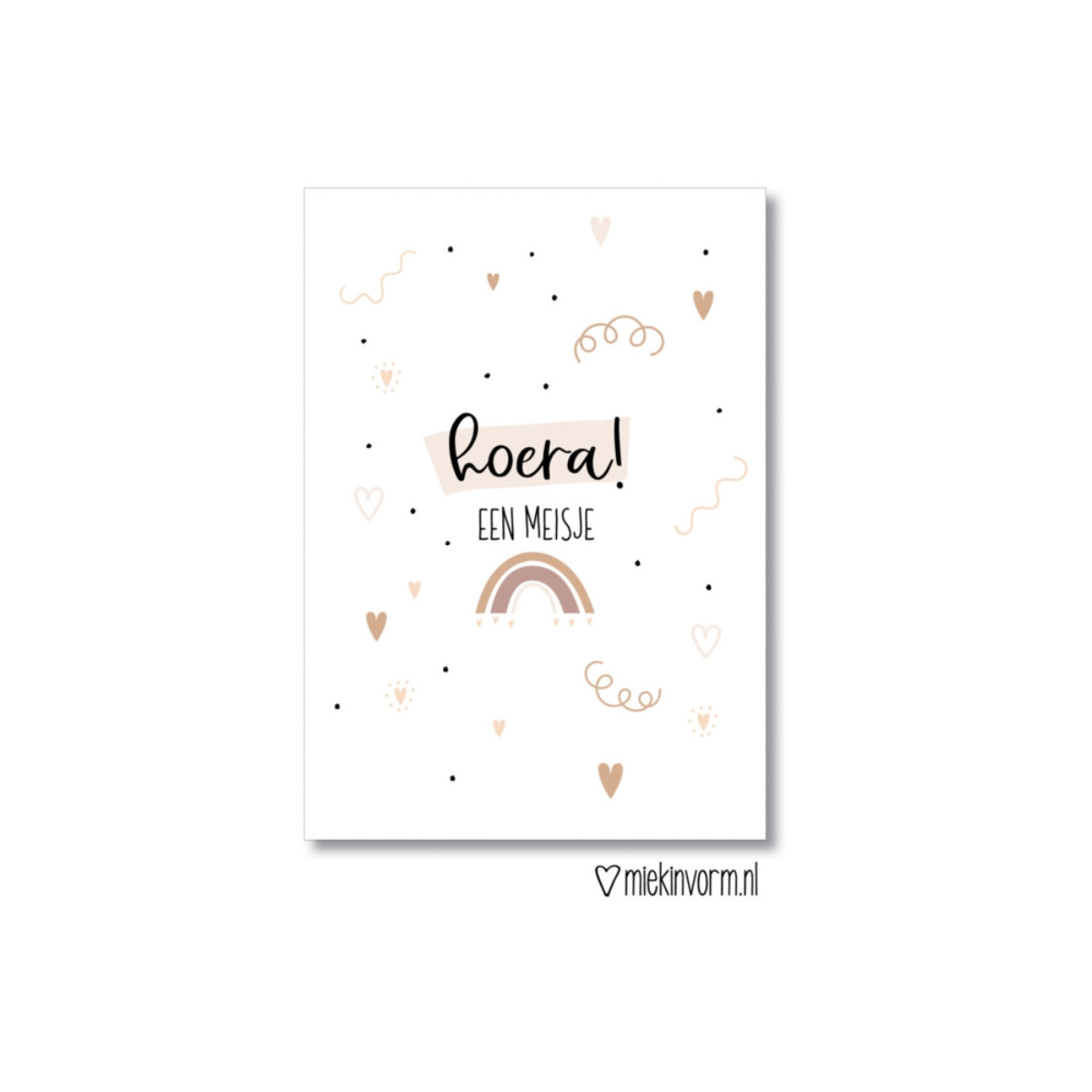 kaart hoera meisje
