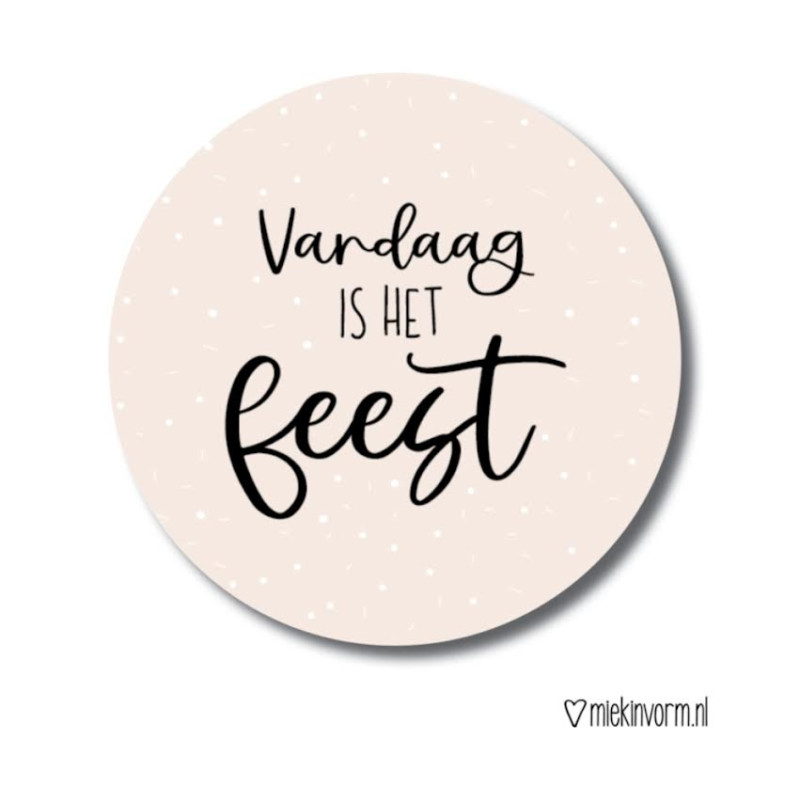 Sticker vandaag feest