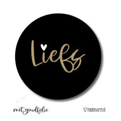sticker liefs goudfolie
