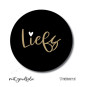 sticker liefs goudfolie