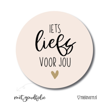 sticker liefs voor jou roze