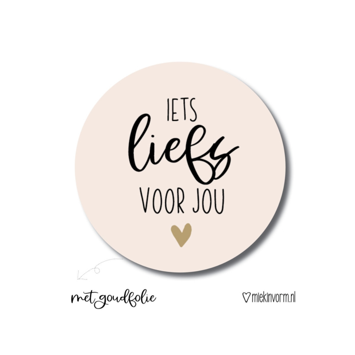 sticker liefs voor jou roze