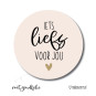 sticker liefs voor jou roze