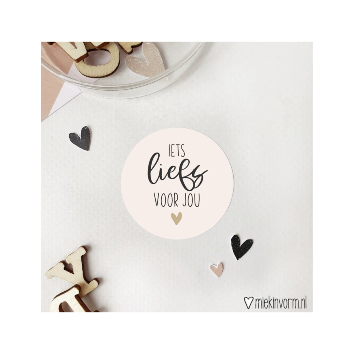 sticker liefs voor jou roze
