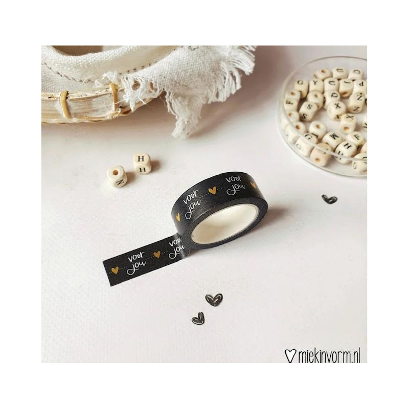 maskingtape voor jou zwart