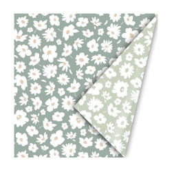 kadopapier fleurig mint