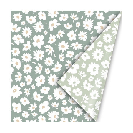 kadopapier fleurig mint