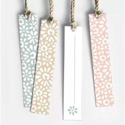 kadolabel fleurig lang