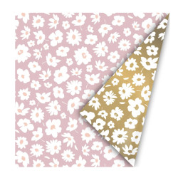 kadopapier fleurig roze