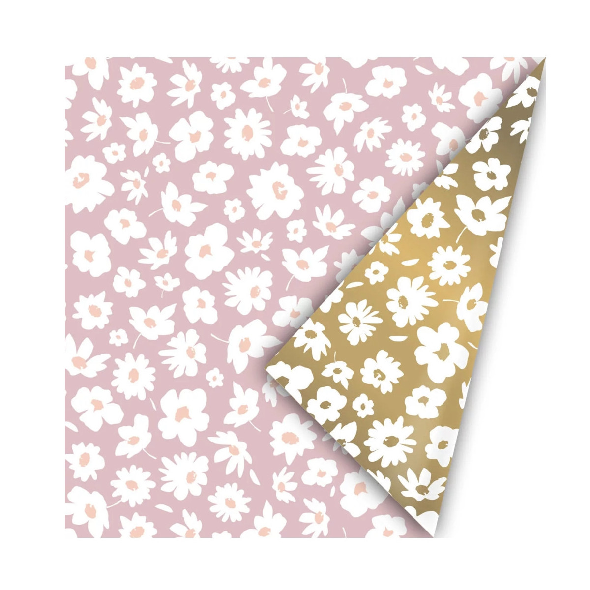 kadopapier fleurig roze