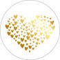 sticker golden hearts