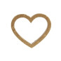 houten hart goud