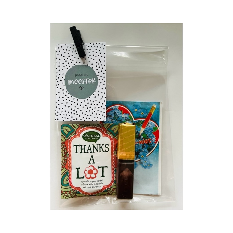 kadoset bedankt meester