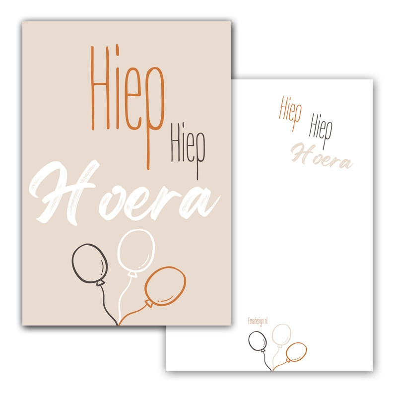 minikaart hiep hiep hoera