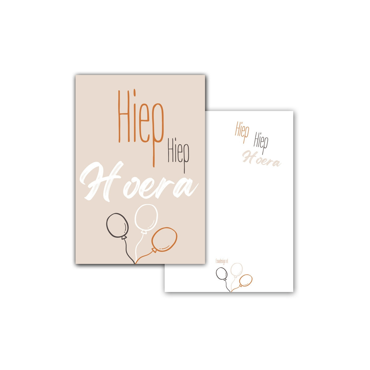 minikaart hiep hiep hoera