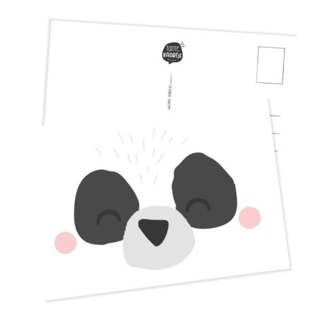 kaart panda gezicht