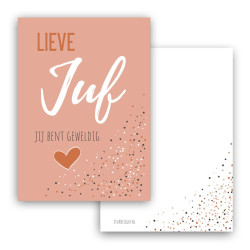 kaart lieve juf geweldig