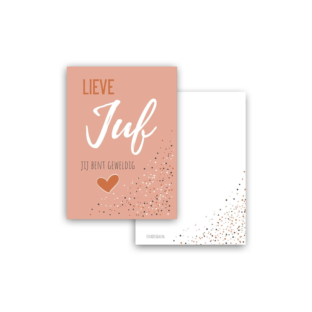 kaart lieve juf geweldig