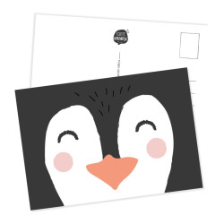 kaart pinguin gezicht