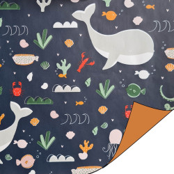 kadopapier sealife blauw