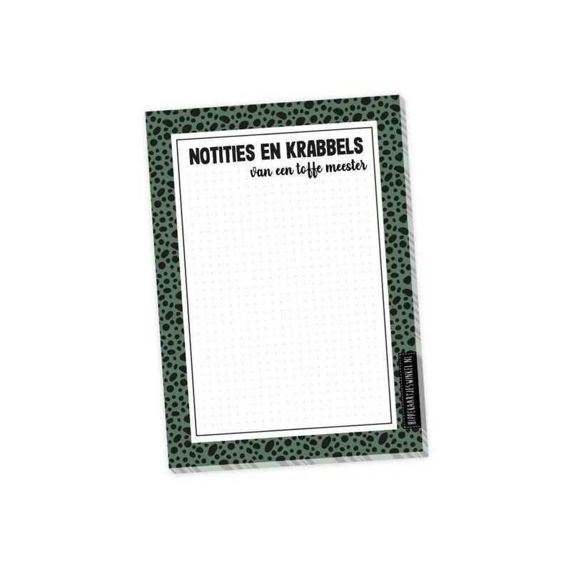 notities krabbels meester