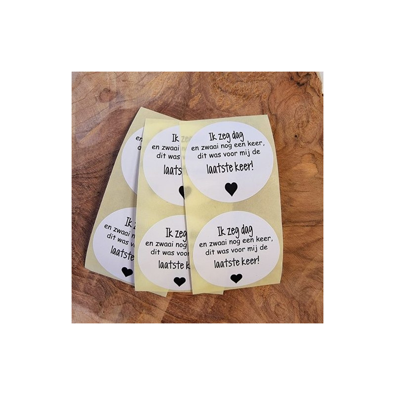 sticker zwaai laatste keer