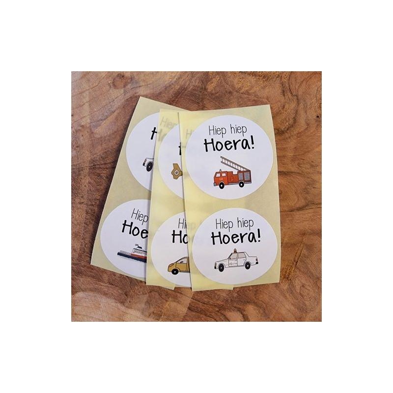 sticker hoera voertuigen