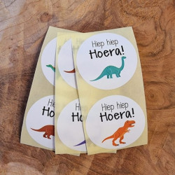 sticker hoera dino