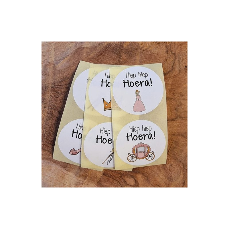 sticker hoera prinses