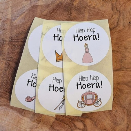 sticker hoera prinses
