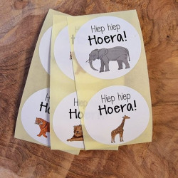 sticker hoera jungle