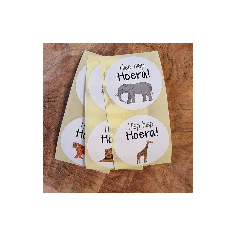 sticker hoera jungle