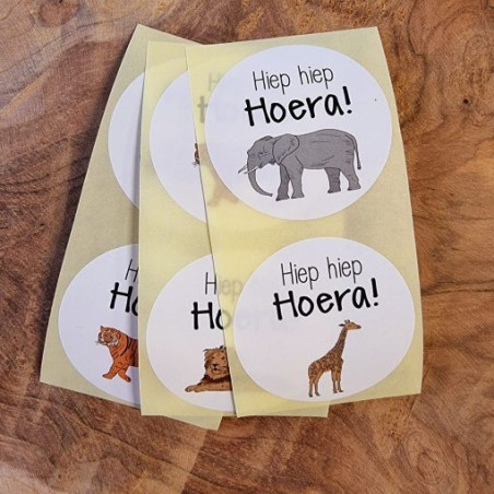 sticker hoera jungle