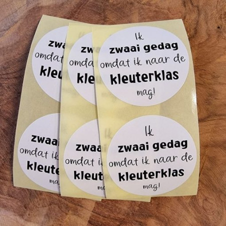 sticker zwaai kleuterklas