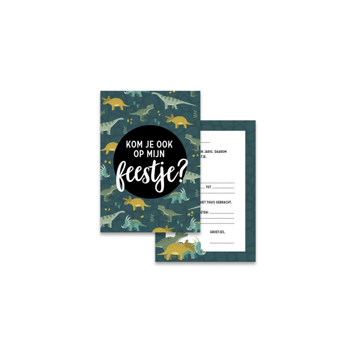 dino set uitnodigingen