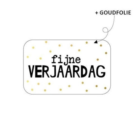 sticker rechthoek fijne verjaardag