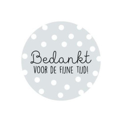sticker fijne tijd blauw