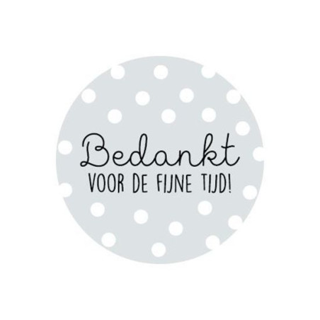 sticker fijne tijd blauw