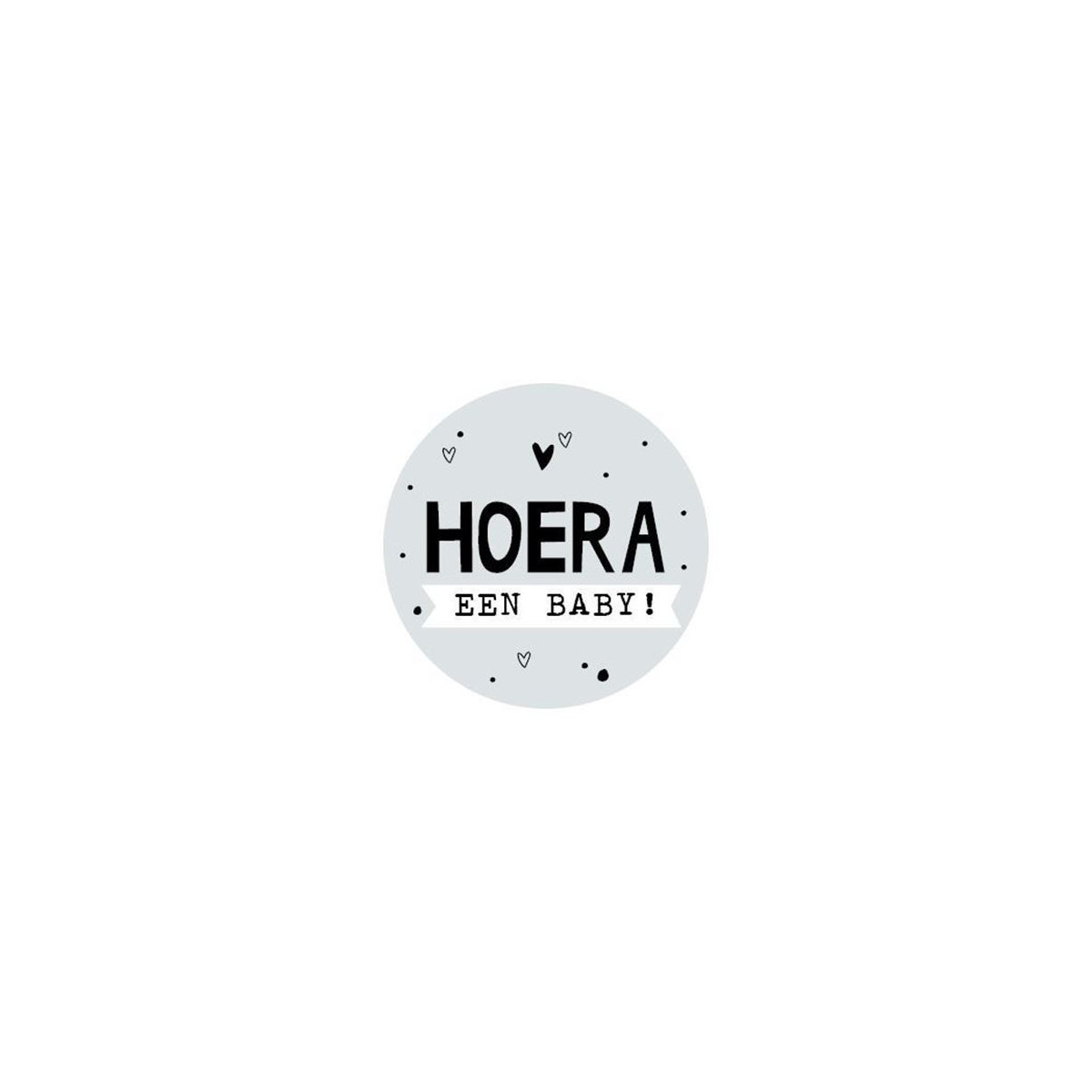 sticker Hoera een baby