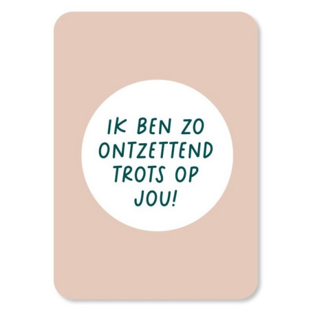 kaart ontzettend trots