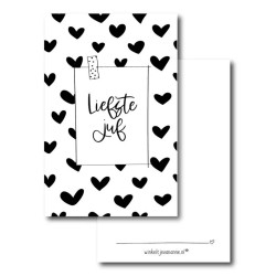 minikaart liefste juf hartjesprint