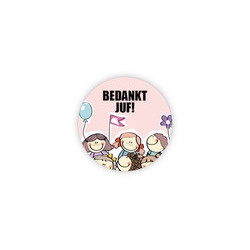 sticker bedankt juf illustratie