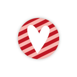 sticker hart roze rood